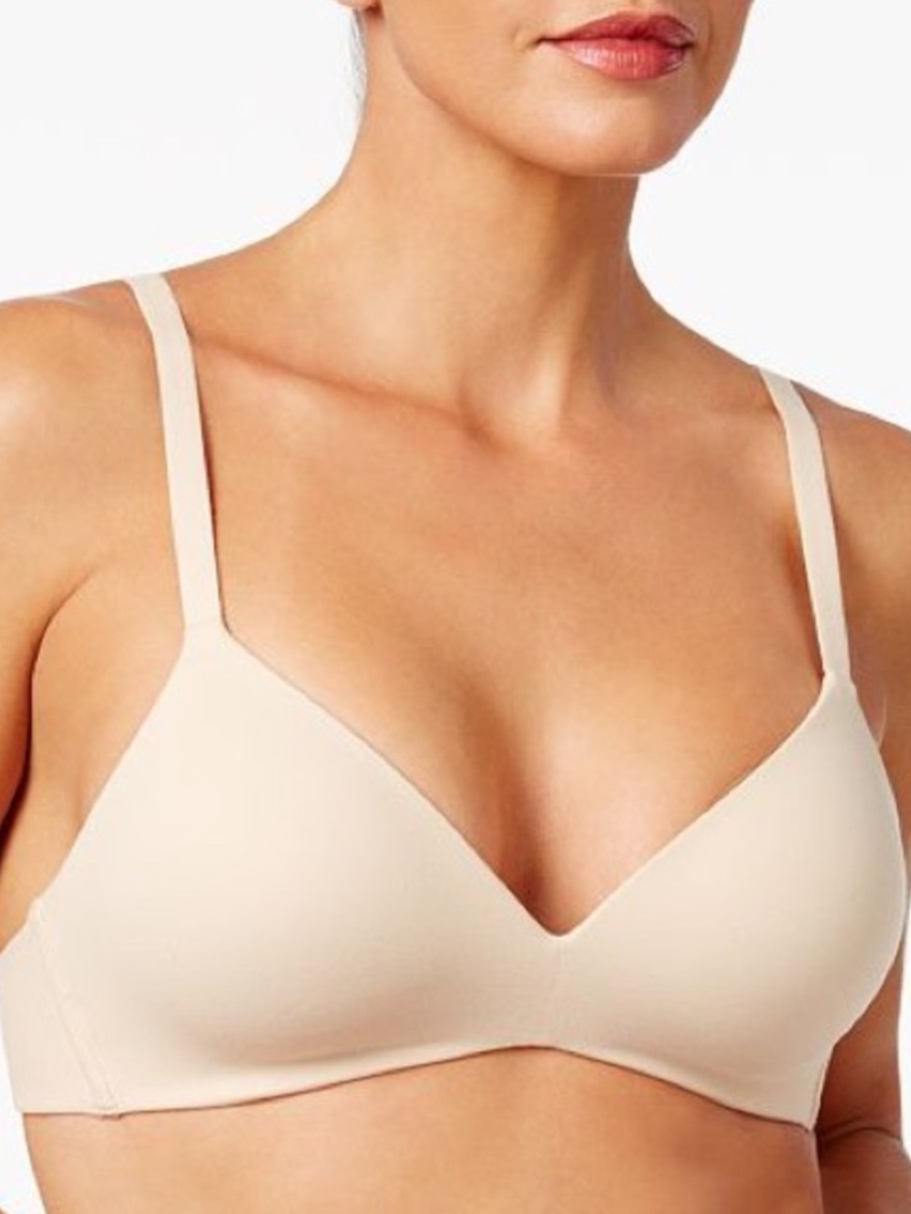Pristine Wacoal How Perfect Wire Free T-Shirt Bra Nude/Tan NWOT Size 36A 852189